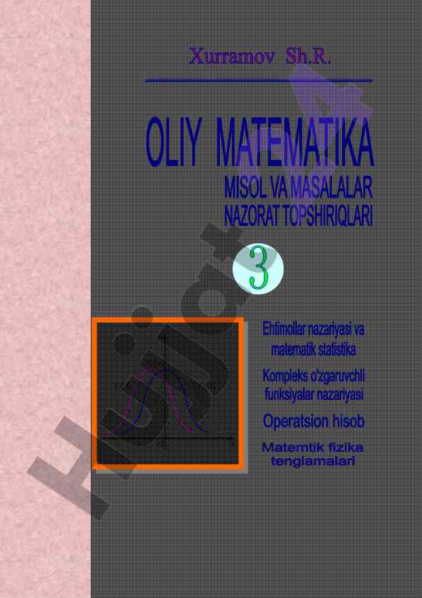 Oliy matematika masalalar to‘plami nazorat topshiriqlari