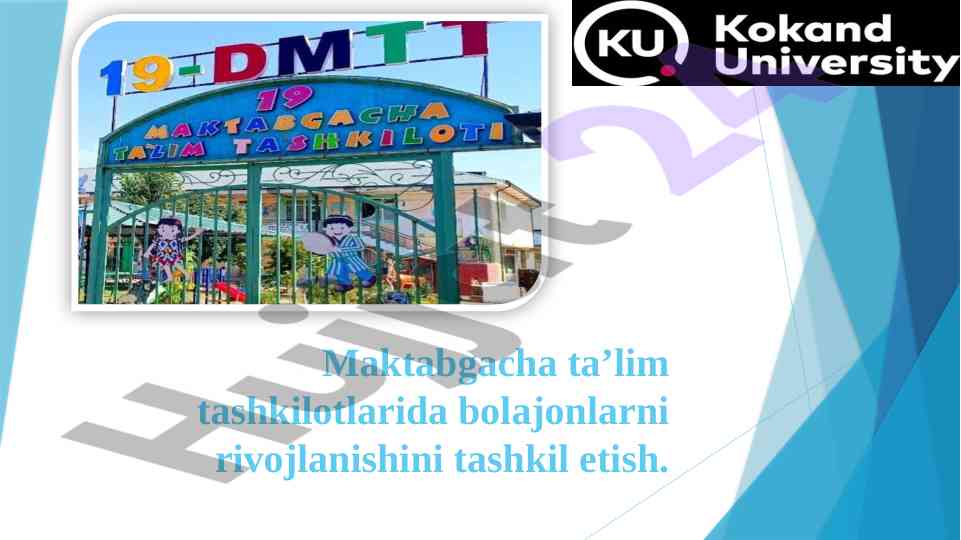 Maktabgacha ta’limda rivojlantiruvchi muhit