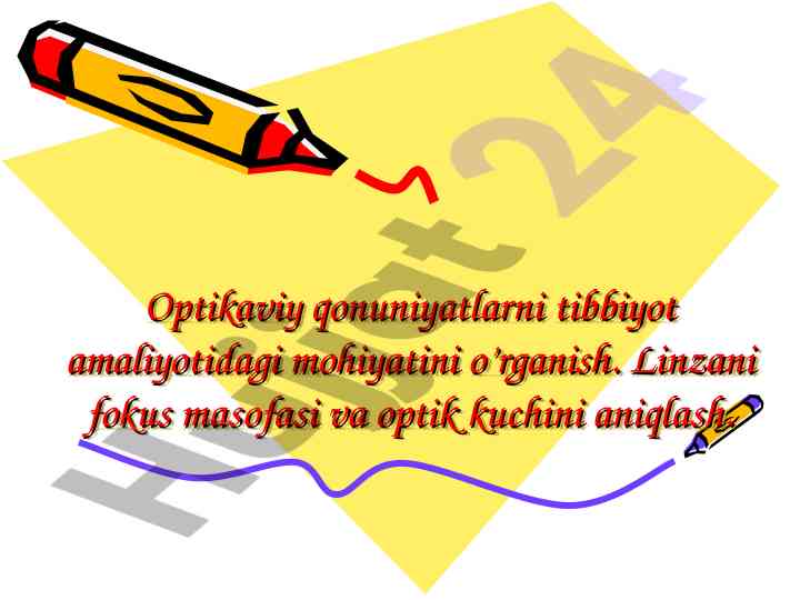 Optikaviy qonuniyatlar tibbiyot amaliyotida
