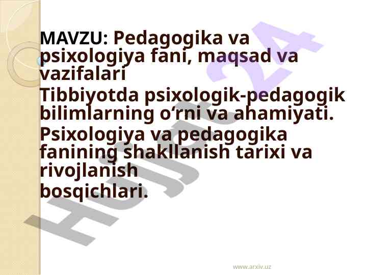 Psixologiya va pedagogika fanining ahamiyati