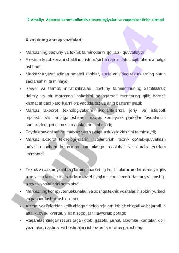 Axborot-kommunikatsiya texnologiyalari va raqamlashtirish