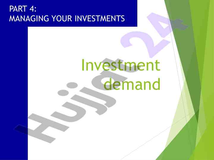 Managing your investments for maximum returns