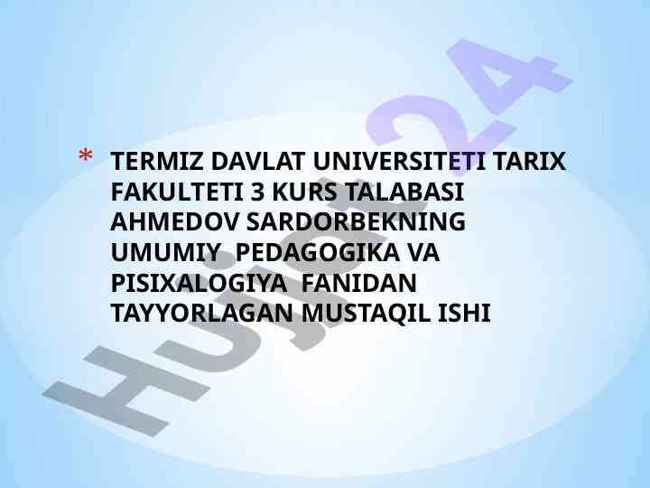 Idrok haqida tushuncha va uning turlari
