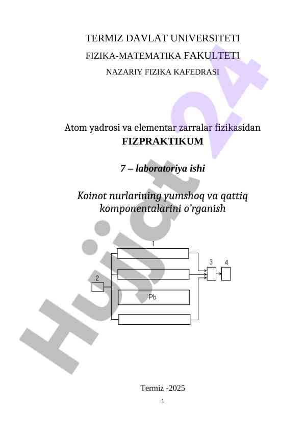 Koinot Nurlarining Yumshoq Va Qattiq Komponentalari