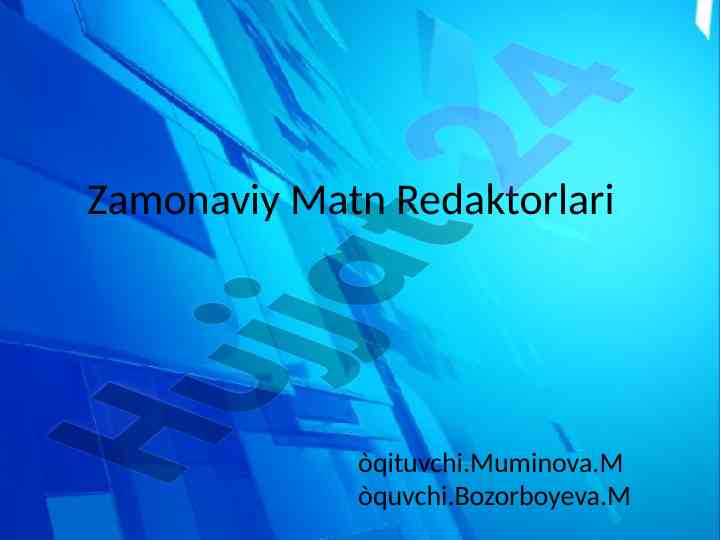 Matn muharrirlari turlari va ularning afzalliklari
