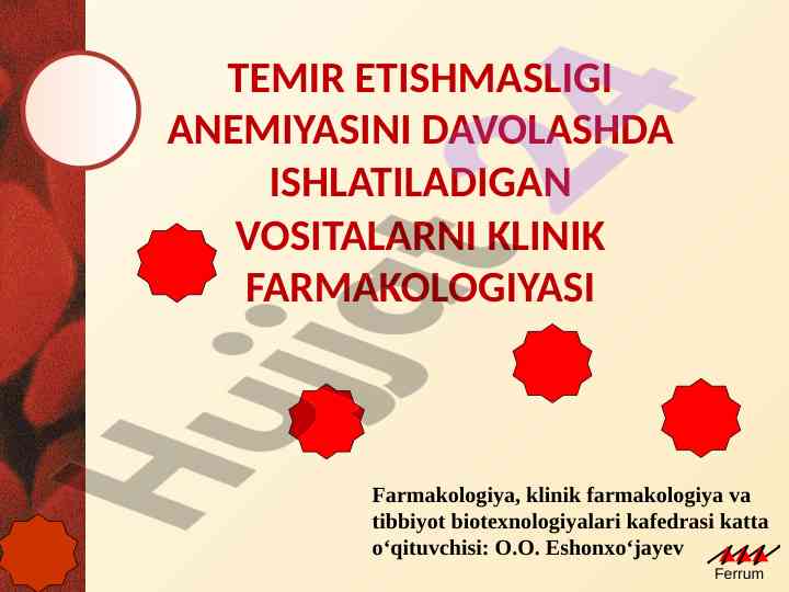 Temir etishmasligi anemiyasini davolash vositalari