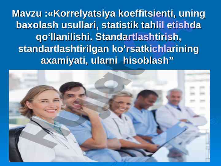 Korrelyatsiya koeffitsienti va statistika tahlili