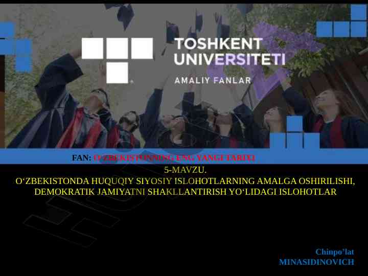 O‘zbekistonda huquqiy siyosiy islohotlar tahlili