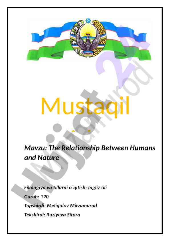 The relationship between humans and nature overview