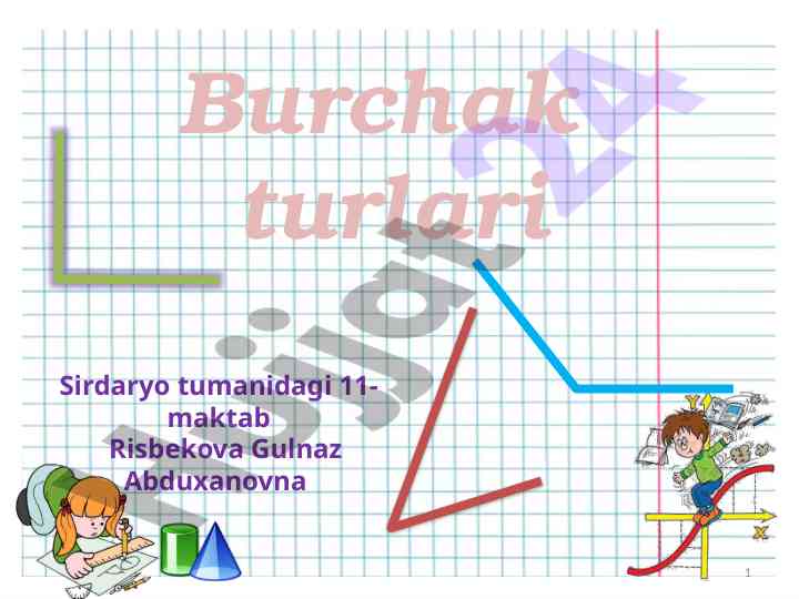 Burchak turlari va ularning belgilanishi