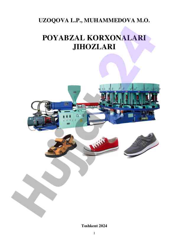 Poyabzal korxonalari jihozlari o‘quv qo‘llanmasi