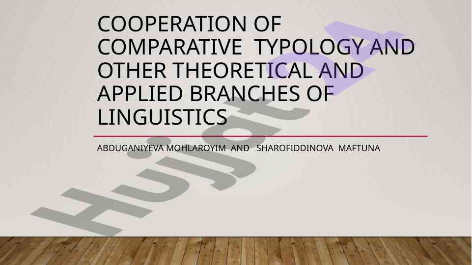 Comparative typology in linguistic analysis