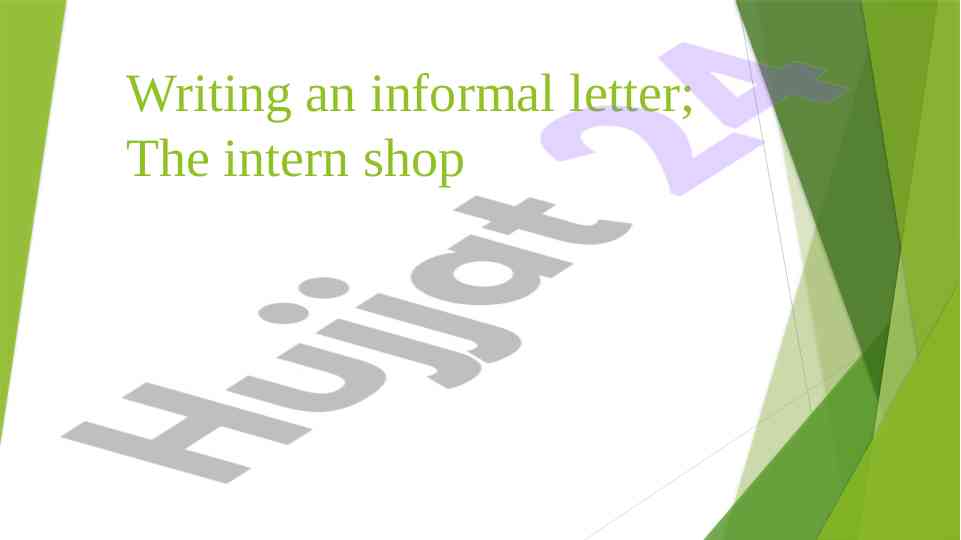 Informal letter writing guidelines for students