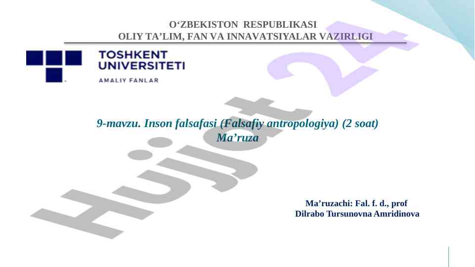 Inson falsafasi falsafiy antropologiya ma’ruza