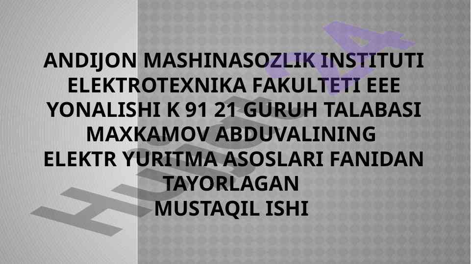 Tiristorli o'zgartgichda tezlikni rostlash tizimi