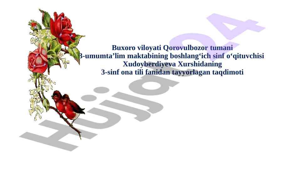 Ikkinchi darajali bo'laklar taqdimoti
