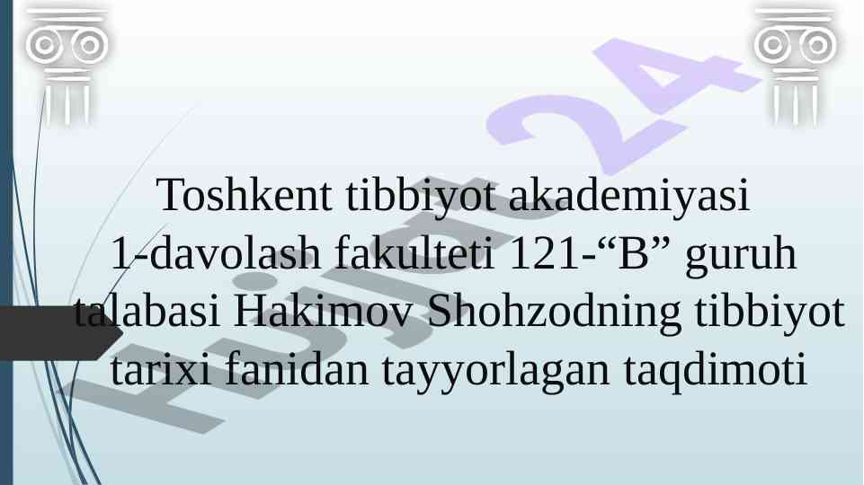 O'zbek xonliklari davrida tibbiyot rivoji