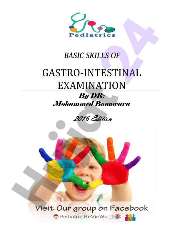 Basic skills of gastro-intestinal examination