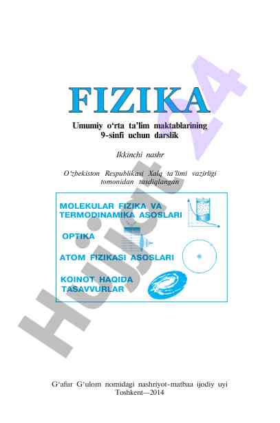 Molekular fizika va termodinamika asoslari darslik