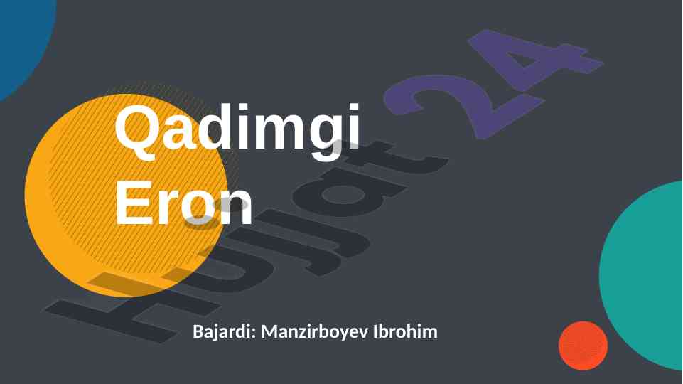 Qadimgi eron tarixi va madaniyati