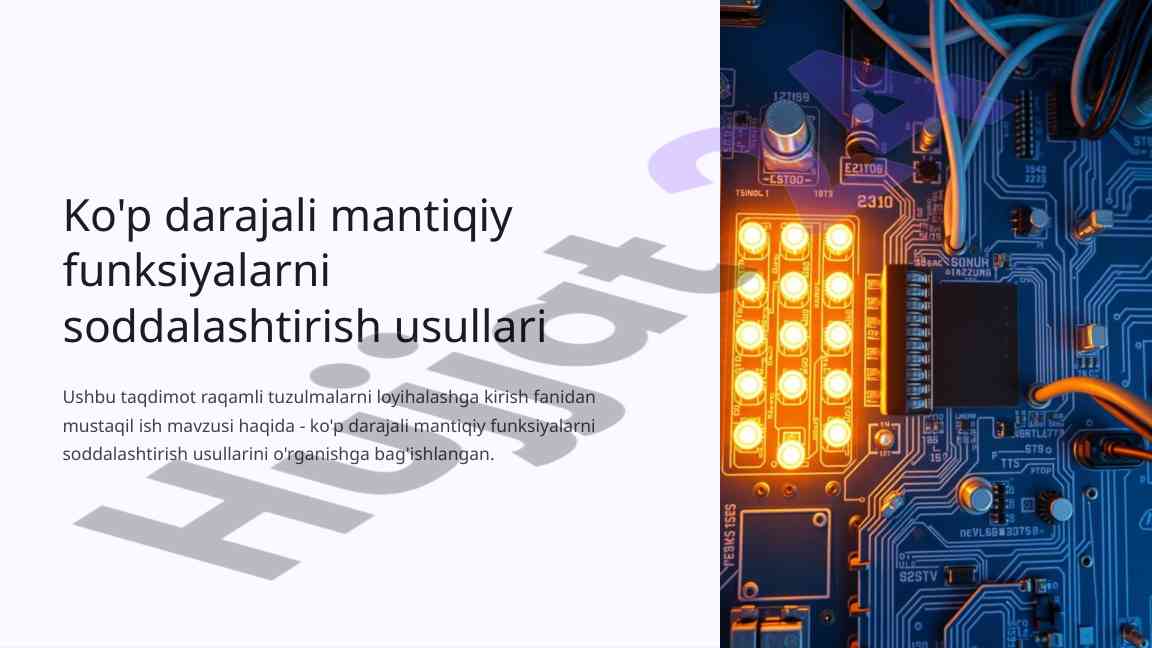 Ko'p darajali mantiqiy funktsiyalarni soddalashtirish