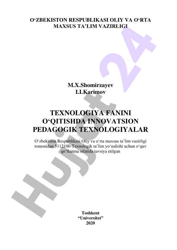 Innovatsion pedagogik texnologiyalar o‘qitishda