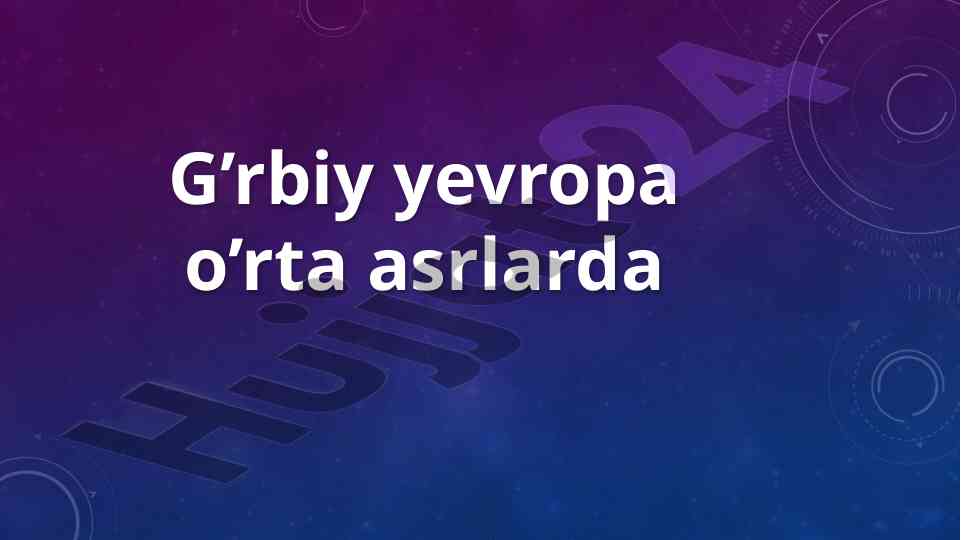 G’rbiy yevropa o’rta asrlarda ispaniya tarixi