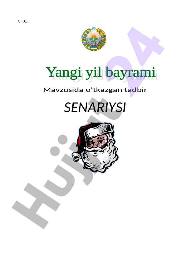 Yangi yil bayrami senariysi tajribasi