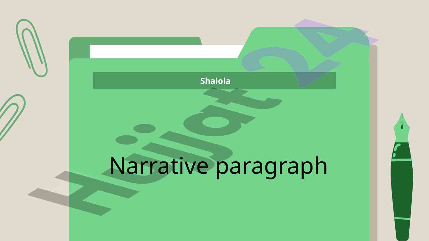 Understanding the essential elements of narrative paragraphs