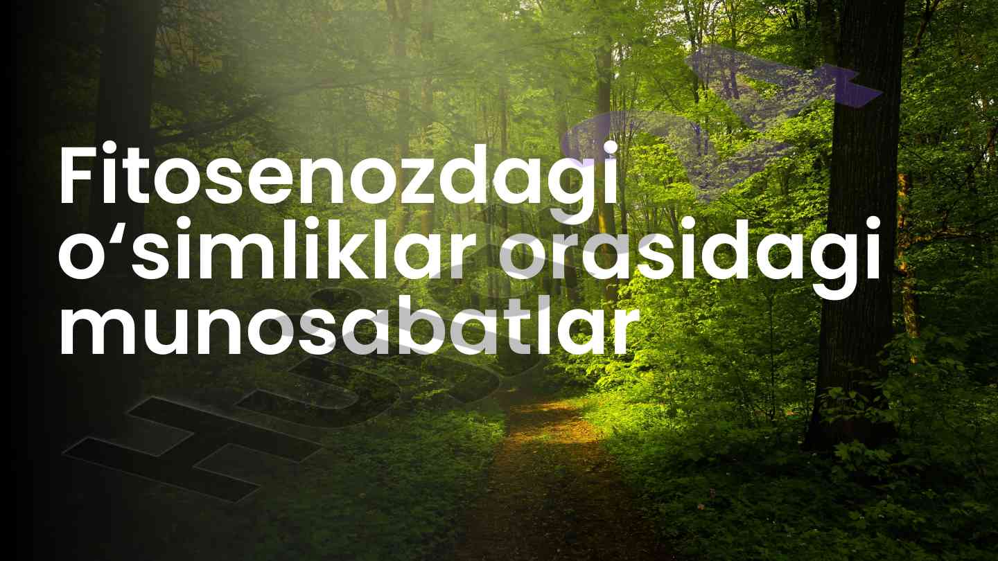 Fitosenozdagi o‘simliklar orasidagi munosabatlar