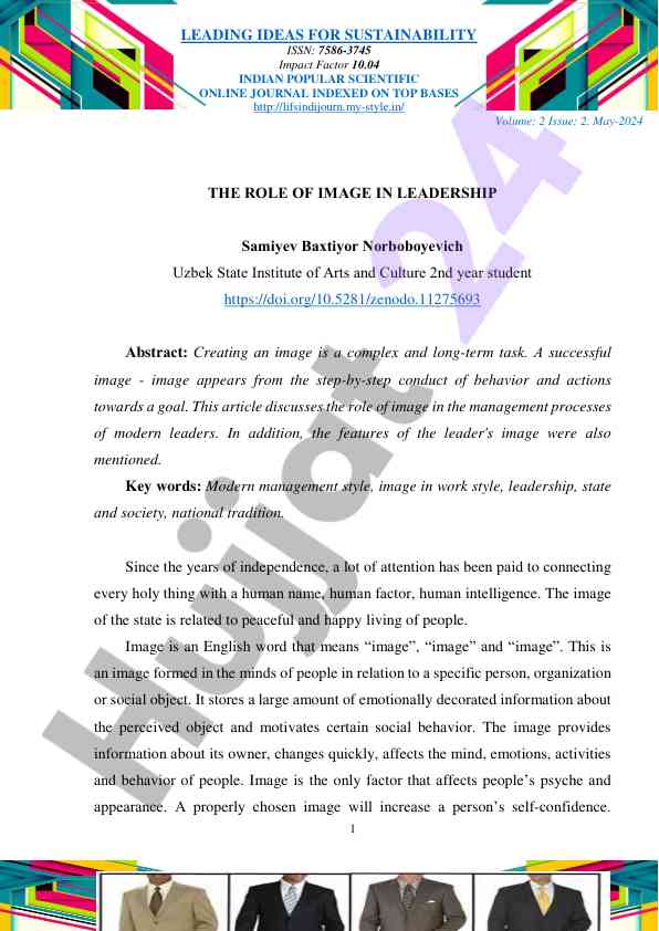 The role of image in leadership management