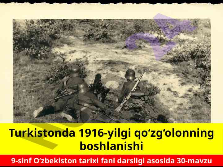 Turkistonda 1916-Yilgi Qo'zg'olonning Boshlanishi