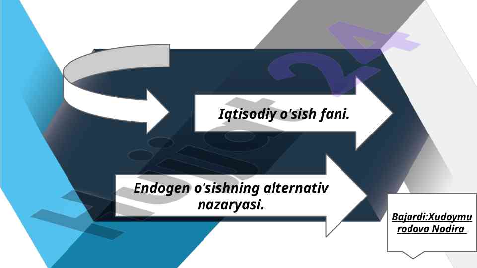 Endogen o'sishning alternativ nazaryasi tahlili