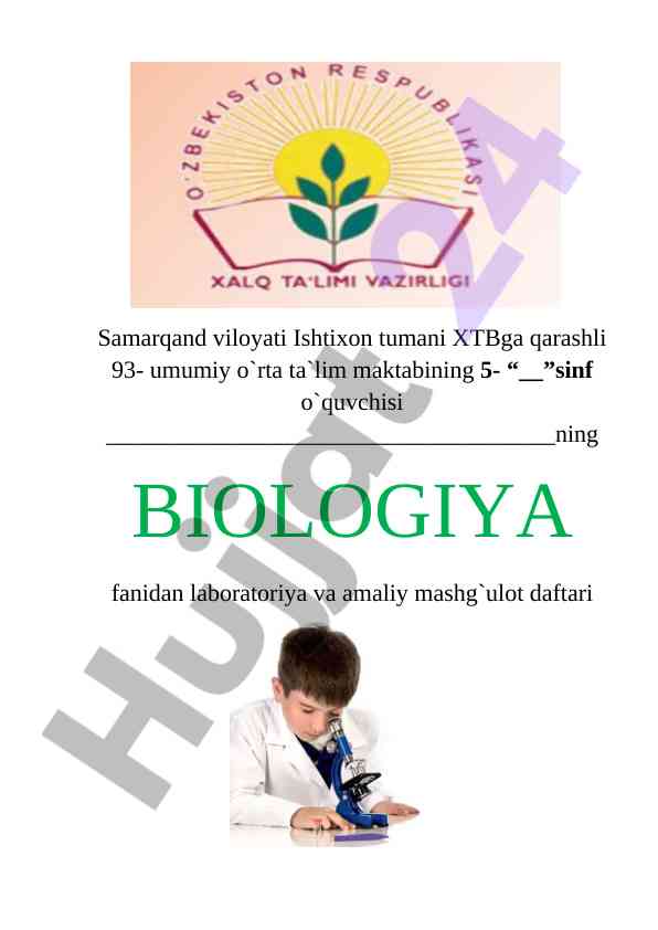 Biologiya fanidan laboratoriya mashg‘ulotlari