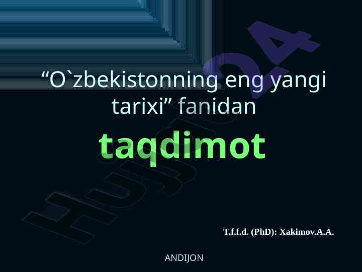 Yangi o‘zbekistonning ijtimoiy-siyosiy o‘zgarishlari
