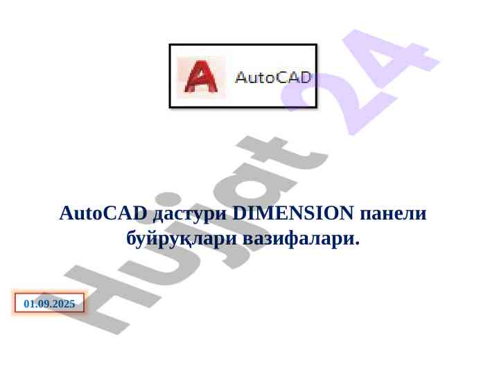 Autocad dimension paneli buyruqlari va vazifalari