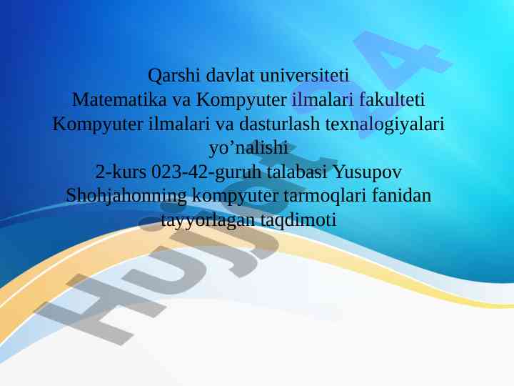 Internetda adreslash tizimi haqida taqdimot