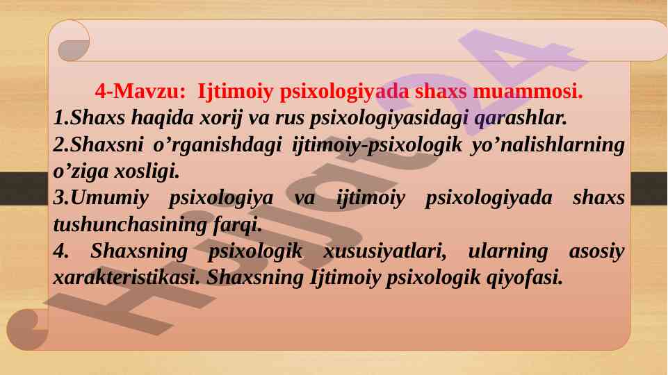 Ijtimoiy psixologiyada shaxs muammosi tahlili