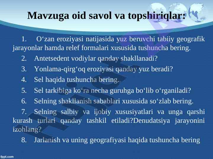 Muzliklarning geologik faoliyati va jarlanish