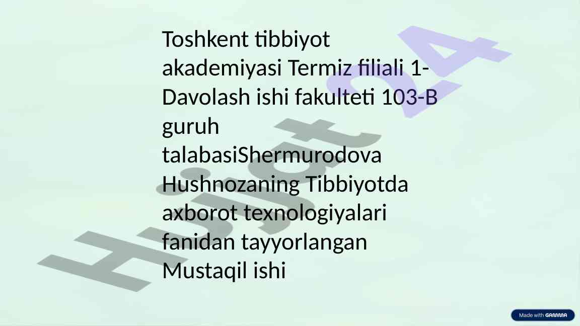 Tibbiyotni raqamlashtirish jarayoni va afzalliklari