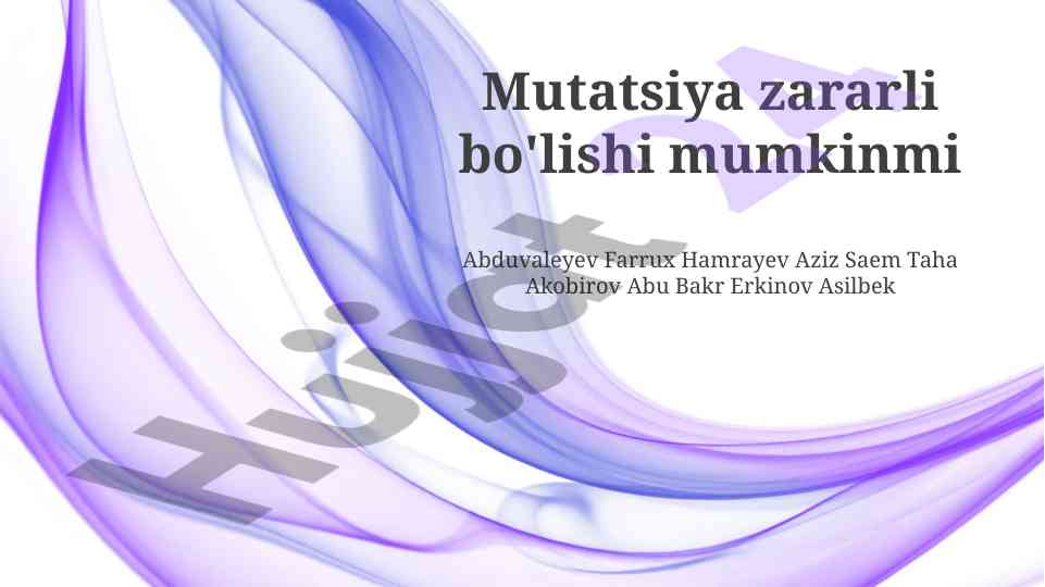 Mutatsiyalar zararli bo'lishi m mumkinmi?