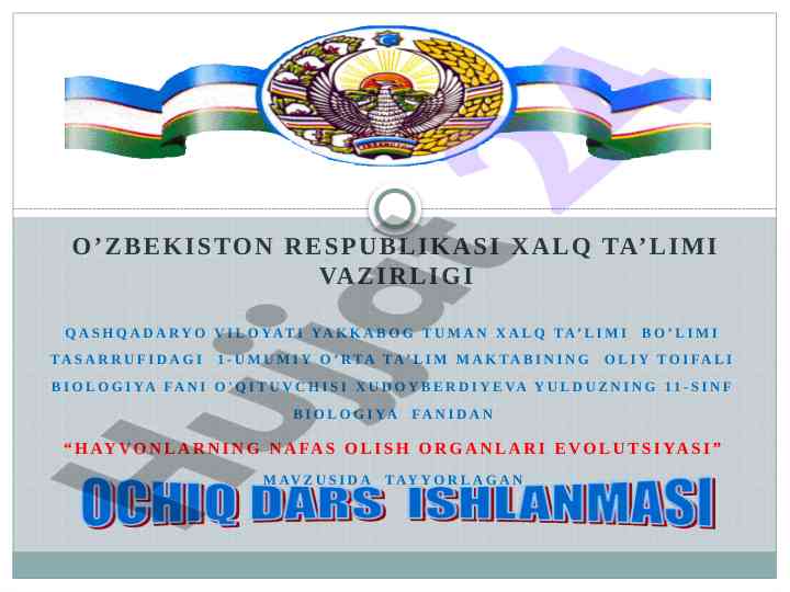 Hayvonlarning nafas olish organlari evolutsiyasi