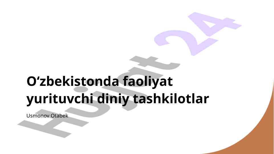 O'zbekistondagi diniy tashkilotlar tarixi va rivojlanishi
