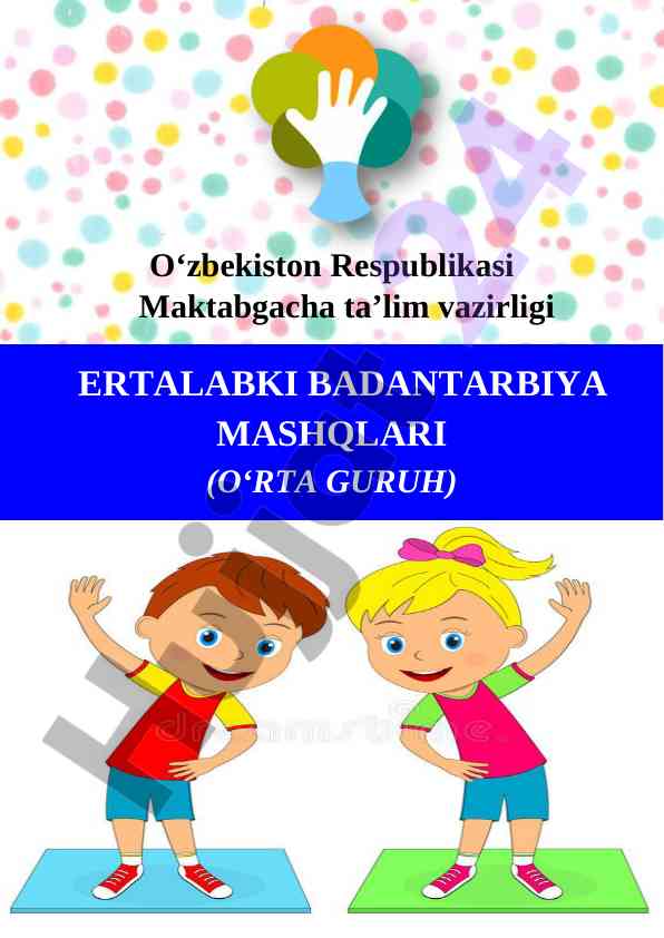 Predmetsiz umumrivojlantiruvchi mashqlar bo'yicha methodikasi