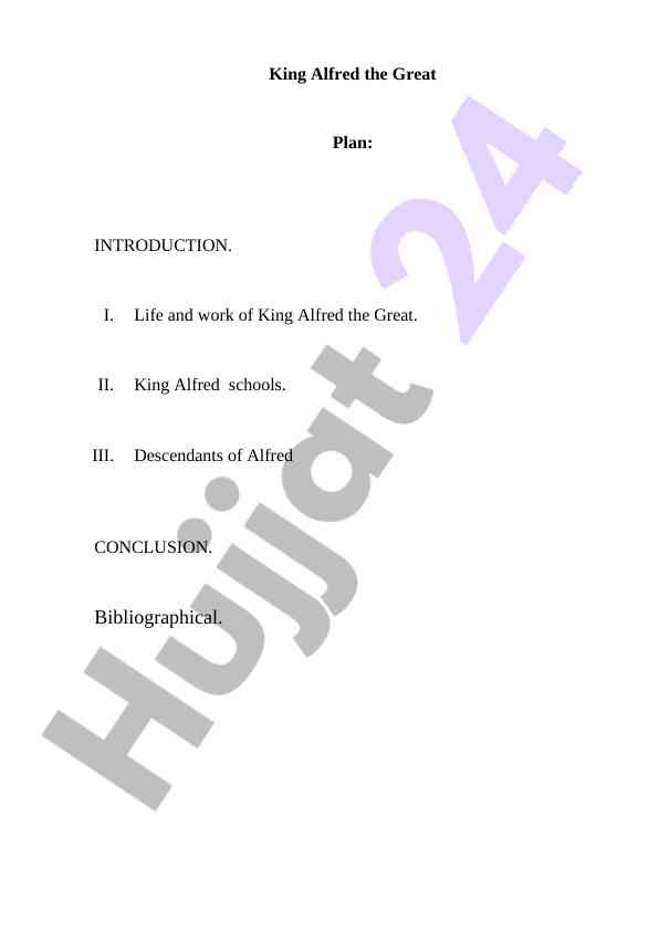 King Alfredning Ta'lim Resurslari va Rejalari