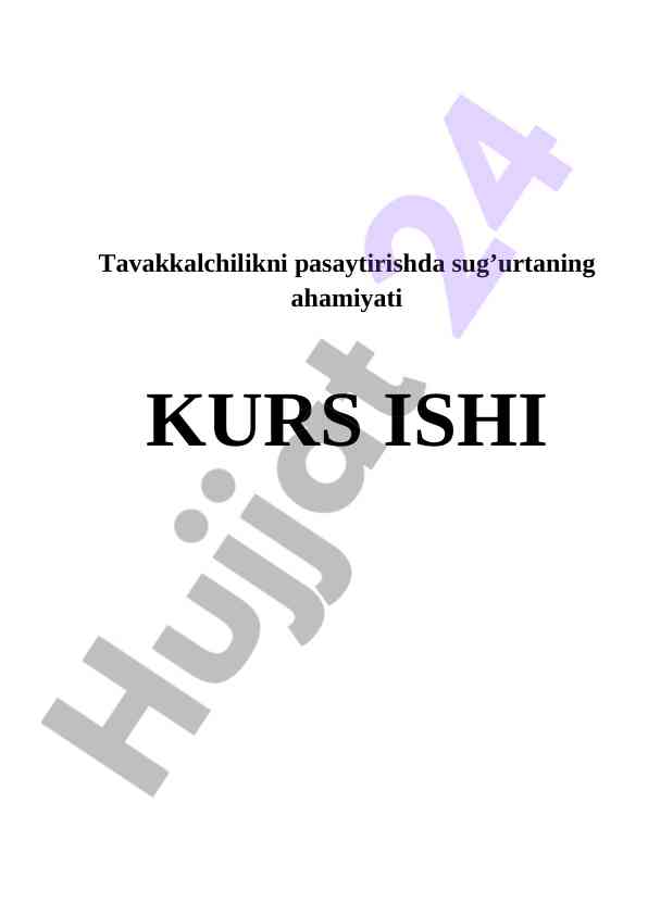 Tavakkalchilikni Pasaytirishda Sug'urta Ahamiyati
