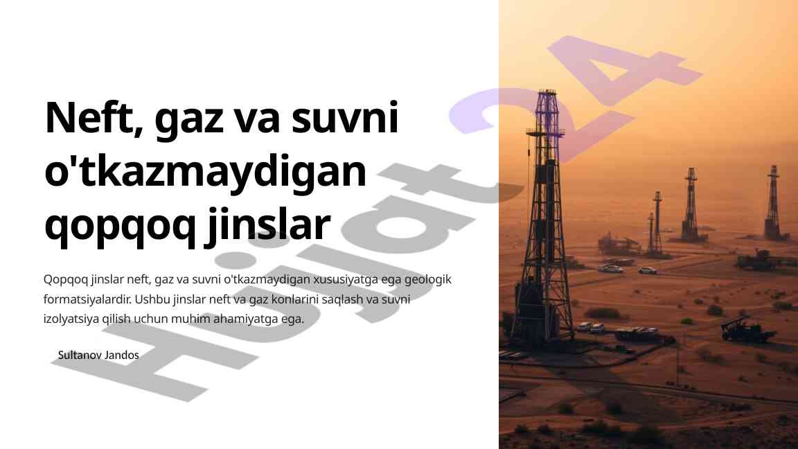 Qopqoq jinslar va ularning geologik xususiyatlari