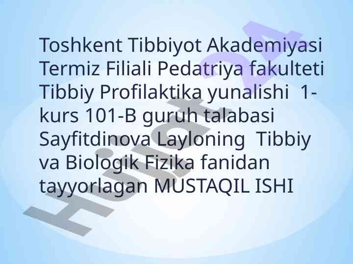 Kompyuter tomografiyasi va uning ishlashining fizik asoslari
