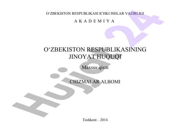 O‘zbekiston respublikasi jinoyat huquqi maxsus qism