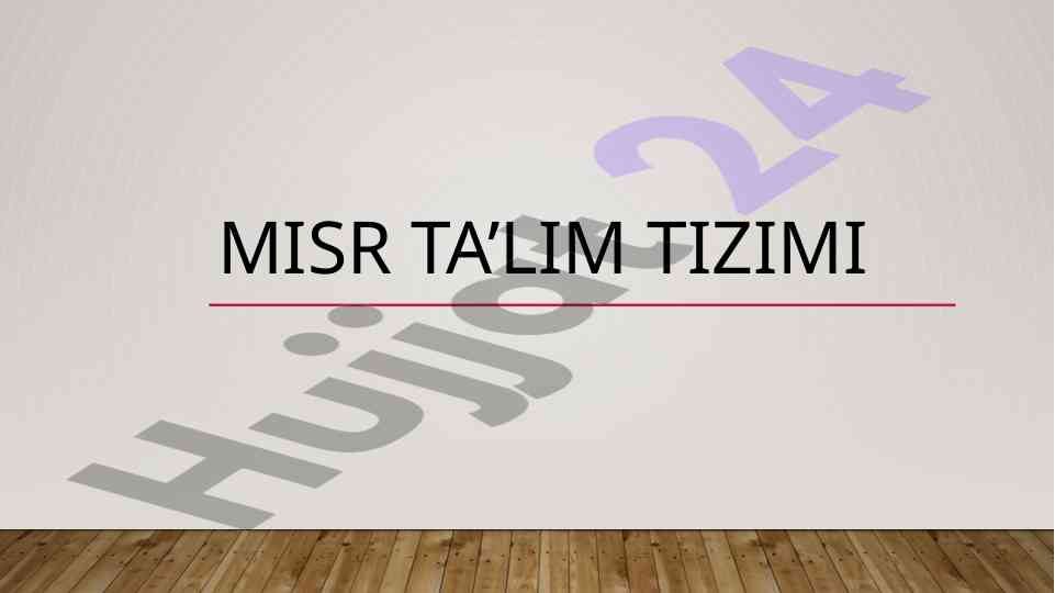 Misr ta’lim tizimidagi asosiy o'zgarishlar